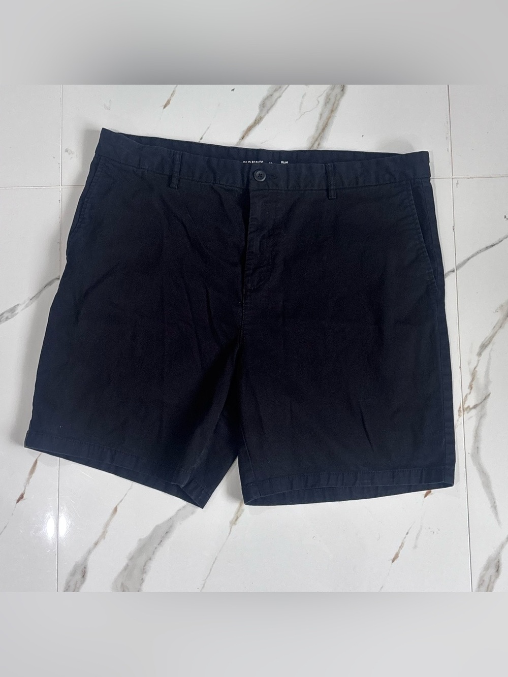 Old Navy Men’s Black Chino Shorts Waist Size 40 Slim Fit Built-in Flex